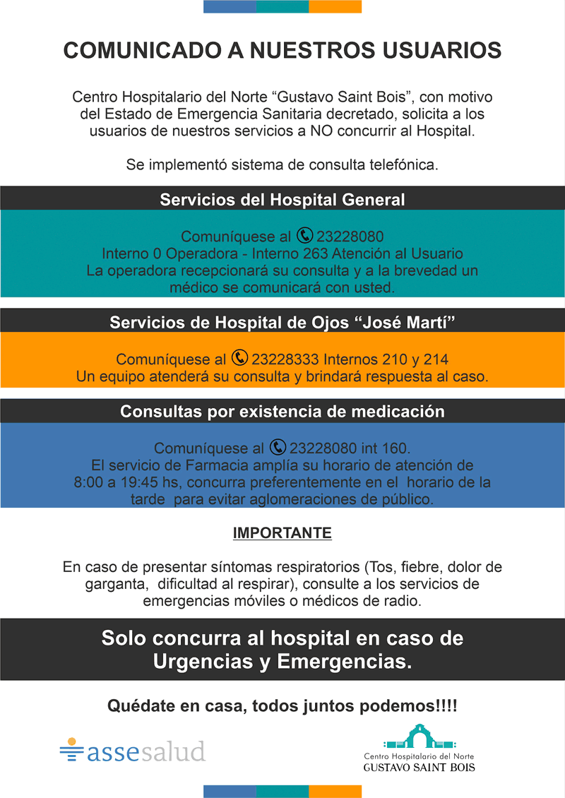 Saintbois comunicado a usuarios